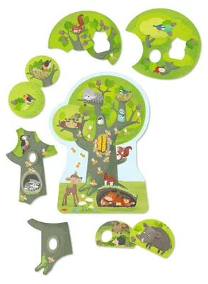 Produktbild von 9 Teile HABA Kinder Holzpuzzle Waldtiere 1306939001