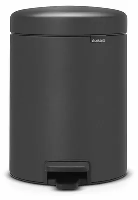 Obrázek produktu pro Brabantia 200489, 5 l, Kulatý, Plast, Černá, Plast, Pedál
