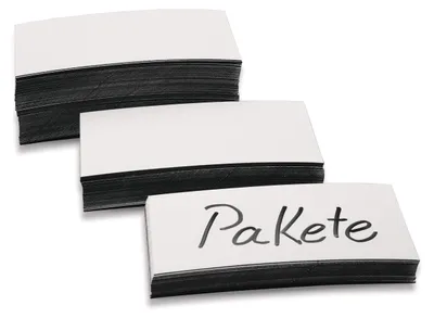 Magnetische Etiketten, weiß, 20 x 100 x 0,6 mm, 100 Stück