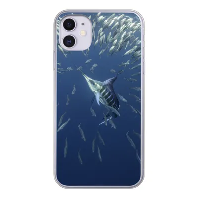 Produktbild von MuchoWow® Handyhülle Schutzhülle Hülle für iPhone 11 Wasser - Sardinen - Tiere Silikon Softcase Handy Hülle - Handytasche