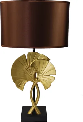 Obrázok produktu pre Stolná lampa s listami Imitácia zlaté a medené farby 53cm Stolná lampa Dekoratívna lampa Nočná lampa