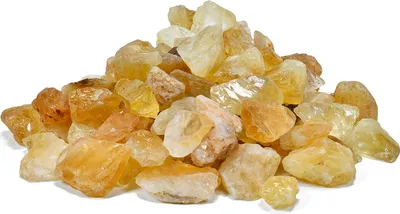 Produktbild von Aromantra - Citrin Rohstein 50g - Natürlicher Glücksstein für Reichtum, Erfolg - Sternzeichen Zwillinge - Brasilianische Qualität