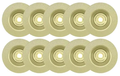 Image de Disque abrasif diamanté, 10 pièces, 125 mm, pour granit, marbre, carrelage, ponçage à sec ou à l'eau, grain #300
