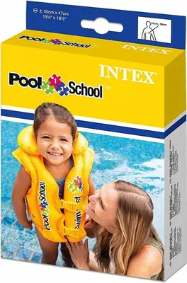 Produktbild von Intex Deluxe Swim Vest Pool School Step 2, Gelb, Schwimmweste, Abbildung, Vinyl, 3 Jahr(e), 6 Jahr(e)