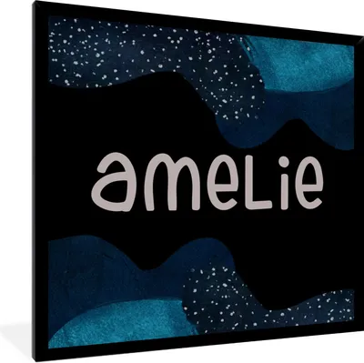 Produktbild von MuchoWow® Gerahmtes Poster Amelie - Pastell - Mädchen 40x40 cm - Poster mit Schwarzem Bilderrahmen Wandposter Rahmen Foto Bilder - Mit Rahmen - Wanddekoration Schlafzimmer