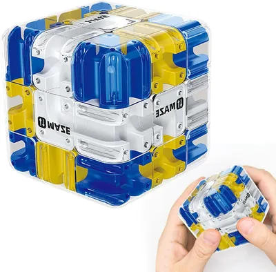 Produktbild von 3D Labyrinth Würfel – Cube Maze Logikwürfel – Geschicklichkeitsspiel für Kinder