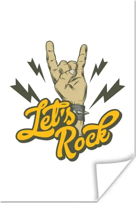 Produktbild von MuchoWow® Poster Vintage - Armband - Rock 20x30 cm - Papierdruck