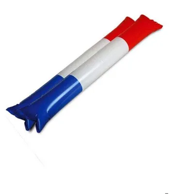 Immagine prodotto di Bastoncini gonfiabili tricolore blu, bianco e rosso, taglia unica