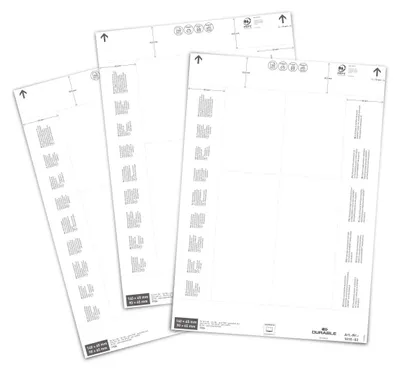 Imagen del producto de DURABLE Etiquetas 140/90x65 mm, 80 uds., 101002, Blanco