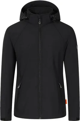 Produktbild von Blue Wave Damen Softshelljacke Maite mit abnehmbarer Kapuze - Jacke winddicht und atmungsaktiv in Schwarz Größe 46