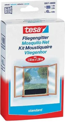 Zdjęcie produktu dla Moskitiera Tesa Cut Case do okien Standard 110 cm x 130 cm biała