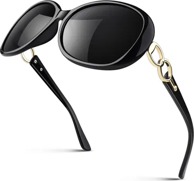 Produktbild von Sunier Damen Sonnenbrille Polarisiert Groß Vintage Übergroße Elegant UV400 Schutz