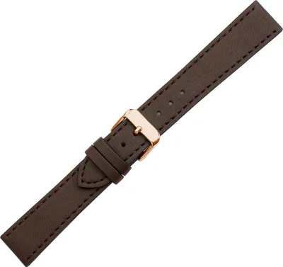 Produktbild von Herzog Vegan Klassik Uhrenarmband braun Verlauf glatt Apfelfaser , Schließe:Roséfarben, Anstoß:20 mm
