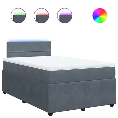 Obrázek produktu pro vidaXL Postel Boxspring s matrací Dark Grey 120x200 cm Velvet