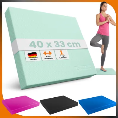 Produktbild von Balance Pad aus TPE-Schaum 40x33x5 cm Türkis für Yoga, Pilates & Koordinationstraining, rutschfest & gelenkschonend