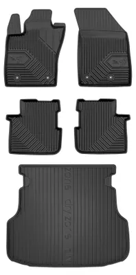 Produktbild von Gummimatten + Kofferraumwanne für Fiat Tipo 2015-2026 (Kombi, unterer Ladeboden) – Schwarz, passgenau – Wielganizator