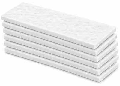Zdjęcie produktu dla Zestaw 6 wełny ceramicznej do bioetanolu 300 x 100 x 13 mm szklana wełna ceramiczna komin ceramiczny gąbka etanol ceramiczna wełna do kominka stołowego do wnętrza żel