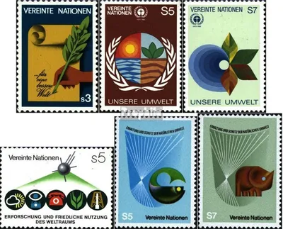 Produktbild von Briefmarken UNO - Wien 1982 Mi 23-28 (kompl.Ausg.) Jahrgang 1982 komplett gestempelt Freimarken