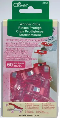 Produktbild von Clover Stoffklammern Wonder Clips in verschiedenen Ausführungen : Rot : 50er Pack