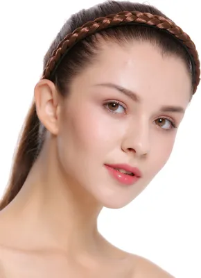 Produktbild von WIG ME UP Geflochtener schmaler Haarreif Rehbraun CXT-003-233