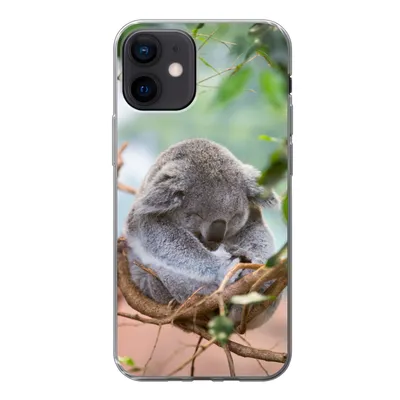 Produktbild von MuchoWow® Handyhülle Schutzhülle Hülle für iPhone 12 Koala - Zweige - Kinder - Jungen - Mädchen Silikon Softcase Handy Hülle - Schutzhülle