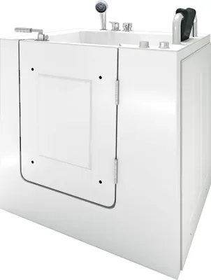 Produktbild von Sitzwanne Whirlpool Badewanne mit Tür S02WP-A-R 78x100cm