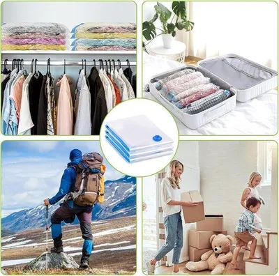 Produktbild von Famanu Vakuumtaschen 9 Stück 3 x 60 x 80 cm + 3 x 50 x 70 cm + 3 x 40 x 60 cm - praktische Aufbewahrungslösungen