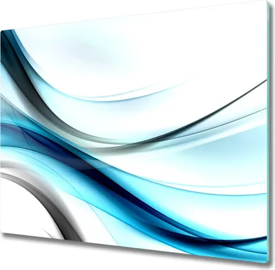 Produktbild von Glas Herdabdeckplatte 60x52 cm Spritzschutz Glasabdeckplatte Schneidebrett Wellen Abstrakt