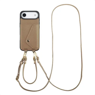 Obrázok produktu pre Selencia Sera puzdro na mobilný telefón s šnúrkou a obalom na karty iPhone Air - Taupe