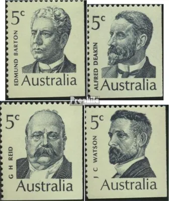 Produktbild von Briefmarken Australien 1969 Mi 424E-427E postfrisch Premierminister