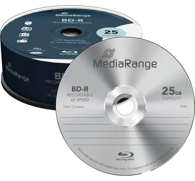 Image de MediaRange BD-R 25GB 6x 25pcs Cakebox