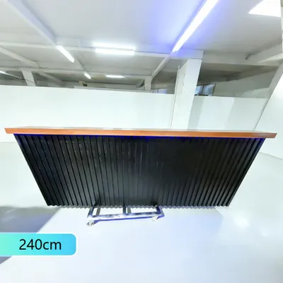 Produktbild von Theke Maßanfertigung Kasse Großer Kassentisch Bartheke Bartisch Bar Empfangstheke Schwarz 240*60*100cm 【HCTG 240】