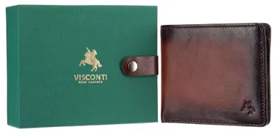 Obrázek produktu pro Pánská peněženka Visconti z přírodní kůže hnědá RFID 11x9 cm