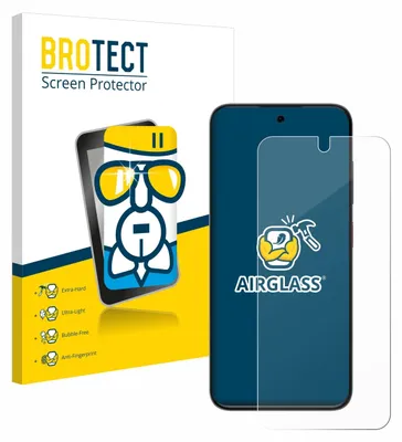 A product shot of a screen protector packaging and the screen protector itself.