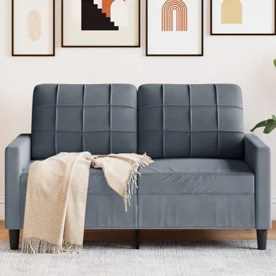 Produktbild von ZMH 2-Sitzer-Sofa Dunkelgrau 120 cm Samt