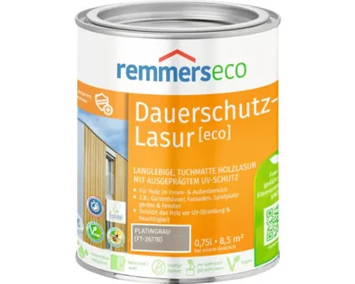 Produktbild von Remmers Dauerschutz-Lasur [eco] platingrau 750 ml