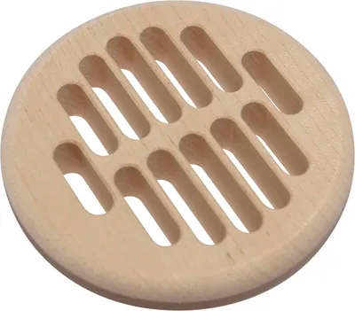 Produktbild von Lüftungsrosette Rundgitter ø 83 mm Einlass ø 68 mm Lüftungsgitter Erle roh
