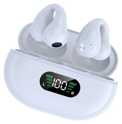 Zdjęcie produktu dla Sportowe słuchawki douszne z pałąkiem na uszy i technologią Bluetooth 5.3 oraz wyświetlaczem LED do treningów sportowych i biegania