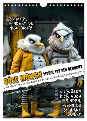 Produktbild von Böse Möwen - Moral ist ein Gerücht (Wandkalender 2027 DIN A4 hoch), CALVENDO Monatskalender