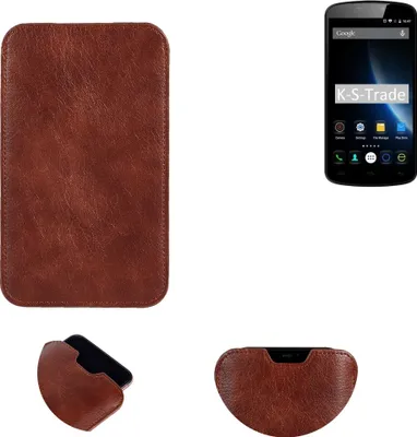 Produktbild von K-S-Trade Schutzhülle Handyhülle kompatibel mit Doogee X6S Handytasche Kunstleder Sleeve in braun