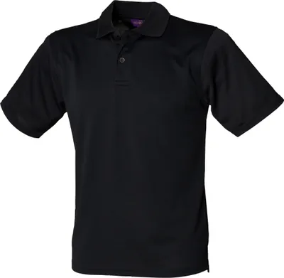 Produktbild von Henbury Herren Polo-Shirt Coolplus Pique RW635 (3XL) (Schwarz)