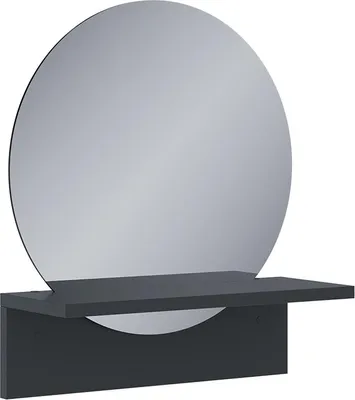 Produktbild von Badezimmerspiegel Vicco Elyra Schwarz 40 x 47.5 cm mit Ablage, Model 58384