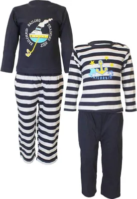Produktbild von Kleinkinder Schlafanzug 2er Pack 74/80 Blau-Sailerkid-Gestreift