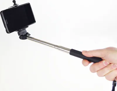 Produktbild von Selfiestick ausziehbar Teleskopstab Teleskoparm Handy Selfie Stab Halterung