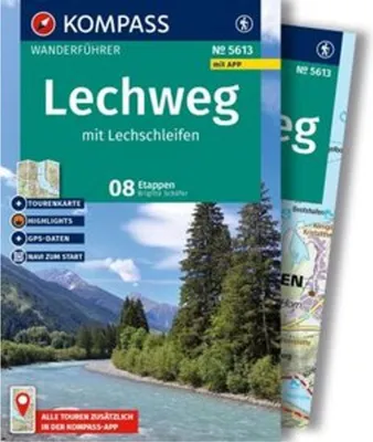 Produktbild von KOMPASS Wanderführer Lechweg mit Lechschleifen, 16 Touren und Etappen mit Extra-Tourenkarte