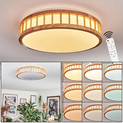 Produktbild von Buccino Deckenlampe aus Metall/Bambus/Kunststoff in Weiß/Natur
