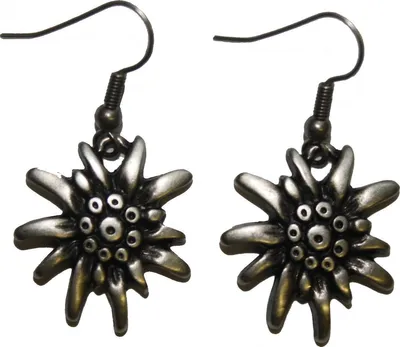 Elegante Edelweiß-Ohrringe in Silber – authentische German Trachten-Ohrringe für Damen, perfekt für das Oktoberfest oder den Alltag. Handgefertigter österreichischer Modeschmuck im zeitlosen bayerischen Stil.