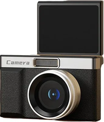Obrázek produktu pro INF Retro digitální fotoaparát s duálním objektivem, 5x zoomem a 2,4" LCD displejem Černá