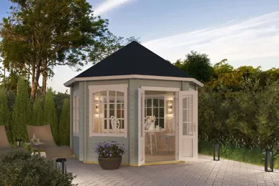 Produktbild von Pavillon Outdoor Life Jamaica inkl. Fußboden 389,4 x 389,4 cm schwedenrot
