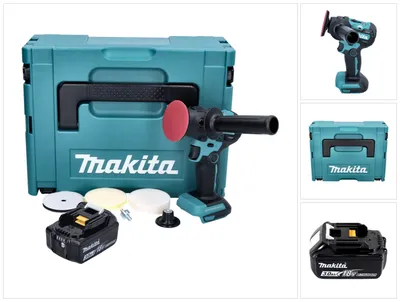 Produktbild von Makita DPV 300 F1J Akku Schleifer Polierer 18 V 50 / 80 mm Brushless + 1x Akku 3,0 Ah + Makpac - ohne Ladegerät